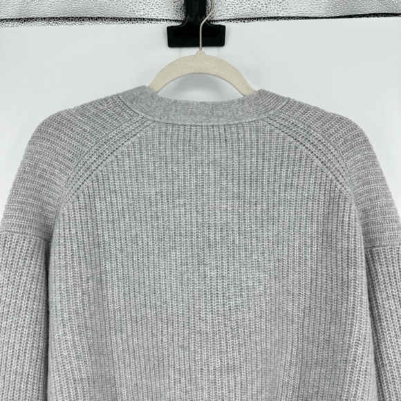 Polo Ralph Lauren Womens L Ribbed Cardigan Sweater Wool Cashmere Gray Preppy - Picture 10 of 10